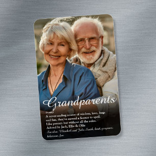 Oma und Opa Foto-Spaß-Zitat Definition Magnet