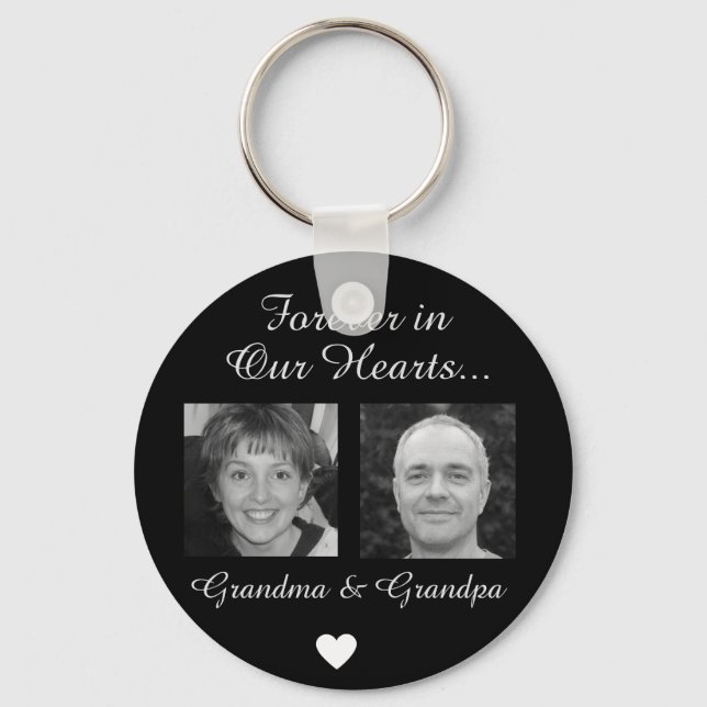 Oma und Opa-Gedenkstätte im Silbernen Schlüsselanh Schlüsselanhänger (Vorderseite)