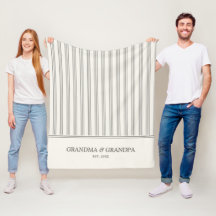 Oma und Opa Klassischer neutraler Ticking-Streifen