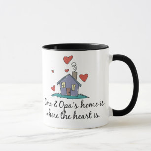 Oma und Opas Zuhause ist, wo das Herz ist Tasse
