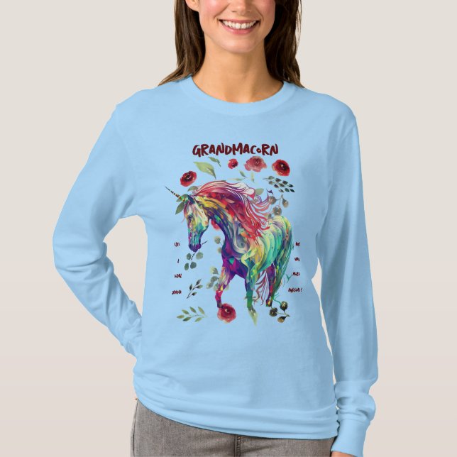 Oma Unicorn T-Shirt (Vorderseite)