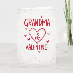 Oma Valentinskarte mit Herzpunkten Karte