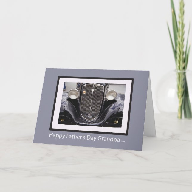 Oma Vatertag Klassisches Auto Karte (Vorderseite)