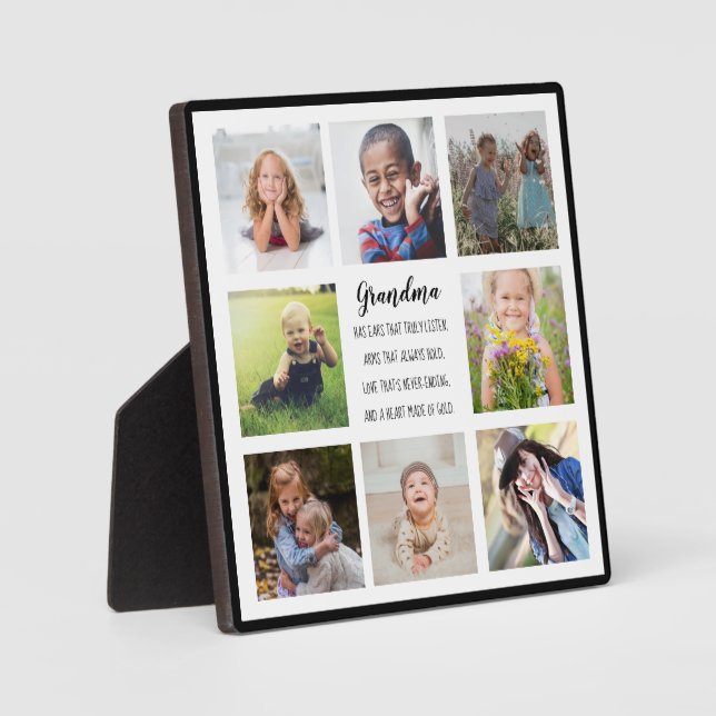Oma Verse 8 Foto Tabletop Plaque mit Easel Fotoplatte (Vorderseite)