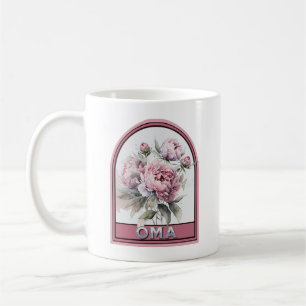 Oma Vintag Floral Großmutter Kaffeetasse