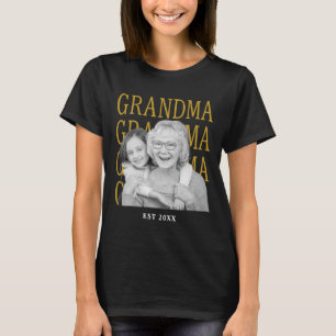 Oma Vintage-Foto Großeltern Geburtstag Benutzerdef T-Shirt