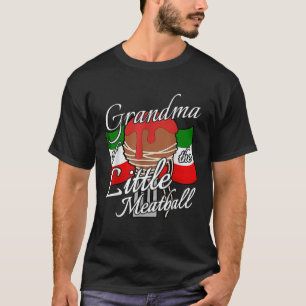 Oma von Little Meatball italienisches Thema 1. Geb T-Shirt