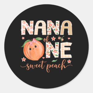 Oma von One Sweet Peach 1. Geburtstagsmädchen-Part Runder Aufkleber