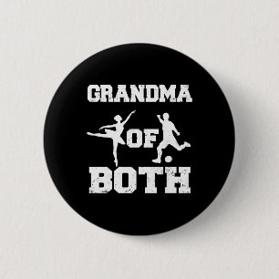 Oma von sowohl Llet als auch Fußball Lustiger Tanz Button