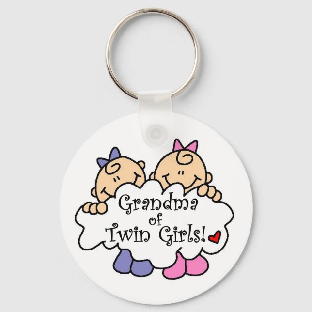Oma von Twin Girls Tshirts and Gifts Schlüsselanhänger (Vorderseite)