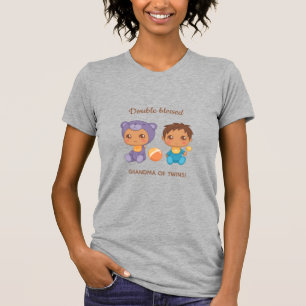 Oma von Twins Baby Boy Lila Bear Jumpsuit T-Shirt