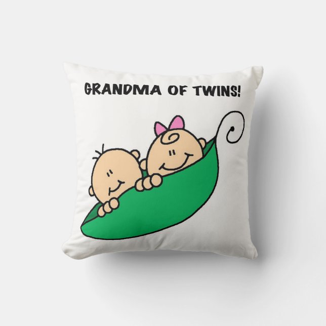 Oma von Twins Geschenke Kissen (Vorderseite)