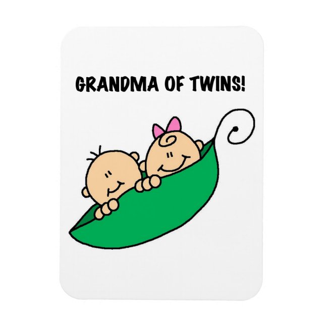 Oma von Twins Geschenke Magnet (Vertikal)