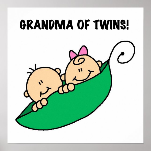 Oma von Twins Geschenke Poster (Vorne)
