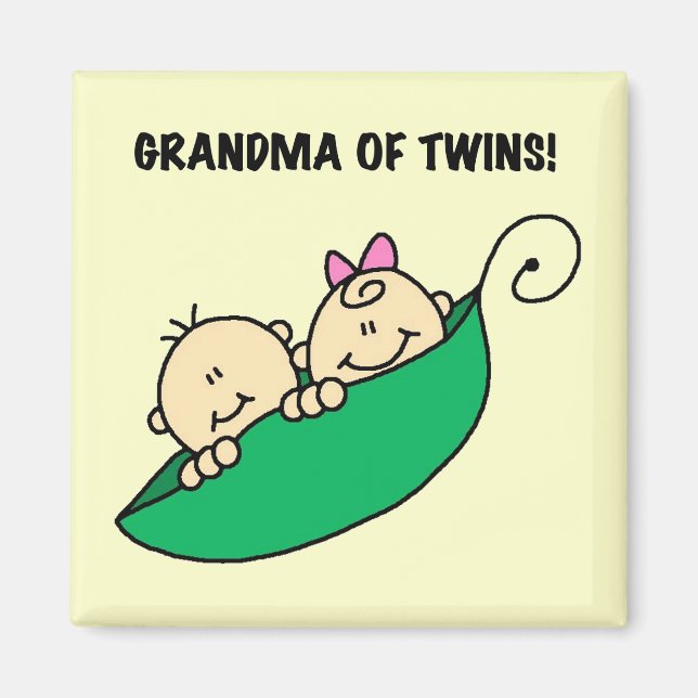 Oma von Twins Tshirts und Geschenke Magnet (Vorne)