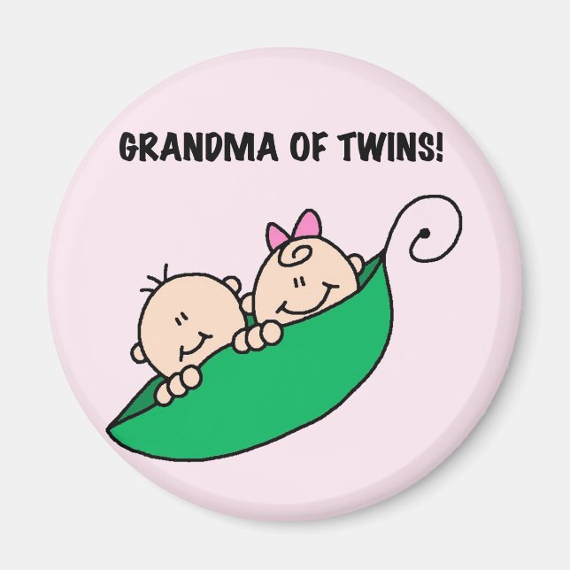 Oma von Twins Tshirts und Geschenke Magnet (Vorne)