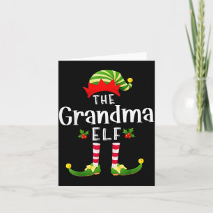 Oma Weihnachtself passendes Schlafanzug X-mas-Part Karte