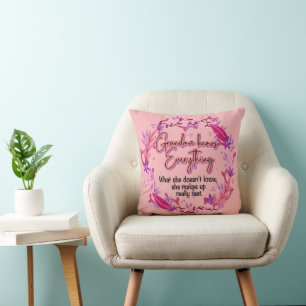 Oma weiß alles kissen