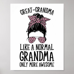 Oma wie ein normales Oma nur Phantastischer Poster