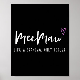 Oma wie eine Großmutter, nur cooler Muttertags-Oma Poster