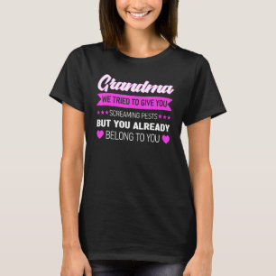 Oma, wir haben versucht, dir Schrei zu geben Großm T-Shirt