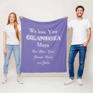 Oma Wir Liebe Sie benutzerdefinierten Familienname Fleecedecke