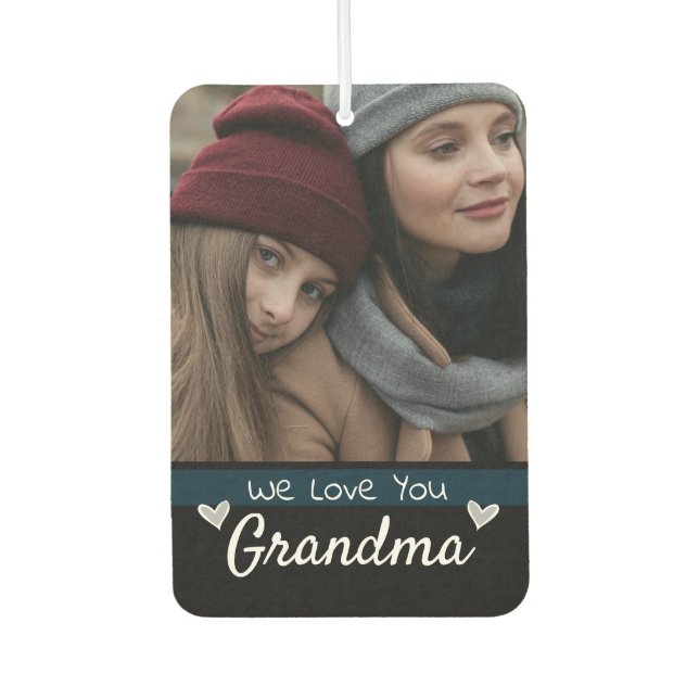 Oma Wir Liebe Sie ein Foto Autolufterfrischer (Vorderseite)