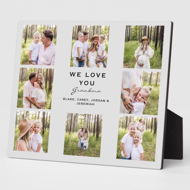 Oma Wir Liebe Sie Foto Collage Plaque Fotoplatte (Seite)