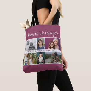 Oma, wir Liebe Sie Großkinder 6 FotoCollage Tasche