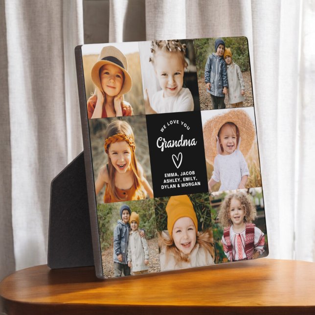 Oma wir Liebe Sie Herz Moderne FotoCollage Fotoplatte (Von Creator hochgeladen)