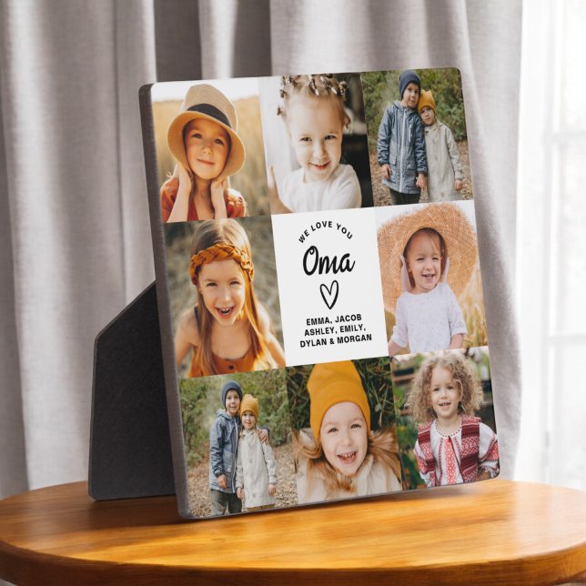 Oma wir Liebe Sie hören moderne Fotocollage Fotoplatte (Von Creator hochgeladen)