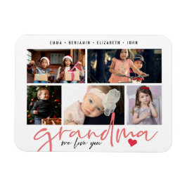 Oma wir Liebe Sie Moderne FotoCollage Magnet