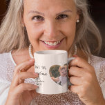 Oma Wir Liebe Sie Personalisierte Fotos Herz Kaffeetasse<br><div class="desc">Feiern Sie Oma mit diesem maßgeschneiderten Foto-Design. Man kann zwei Fotos der Enkel in herzförmige Rahmen einfügen,  den Ausdruck "I Liebe You" oder "Wir Liebe You" personalisieren und personalisieren,  ob sie als Oma,  Nana,  Abuela,  etc. adressiert wird. Sie können auch die Namen ihrer Enkel und das Jahr hinzufügen.</div>