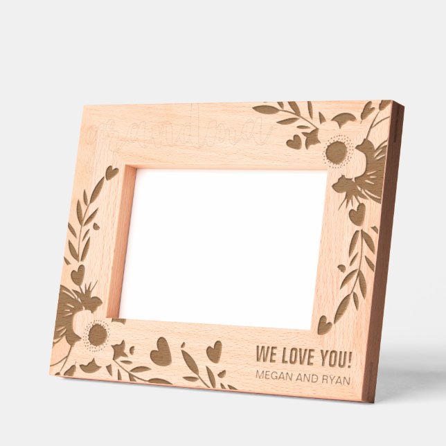 Oma Wir Liebe Sie Personalisiertes Geschenk Geätzte Rahmen (Links)