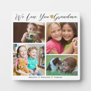 Oma wir lieben dich   Enkelkinder 4 Foto-Collage Fotoplatte
