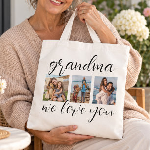Oma, wir lieben Dich Foto-Collage Tasche