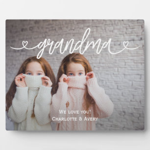 Oma wir lieben dich Personalisiertes großes Foto  Fotoplatte