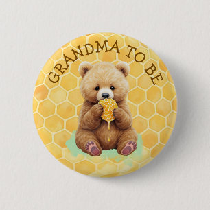 Oma wird   Bären-Thema Jungen-Baby-Party Button
