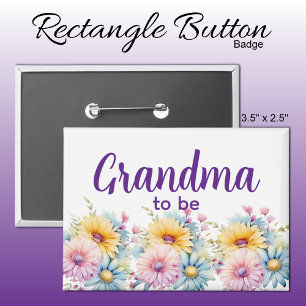 Oma wird gerbera Blumen lila Button