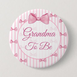 Oma wird Pink Bow Baby Showknopf Button