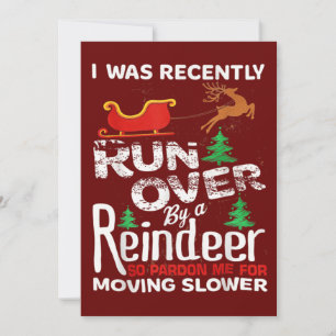 Oma wurde von einem Rentier überfahren Weihnachten Einladung