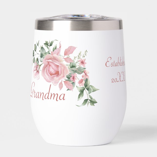 Oma Year etablierte Custom Pink Roses (Vorderseite)