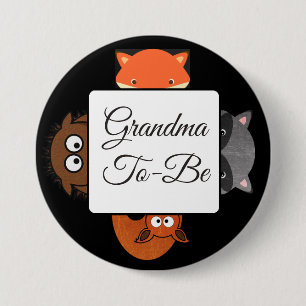 Oma zu sein Button Fox Woodlands Thema
