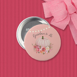 Oma zu sein elegante Pumpkin Baby Dusche Button