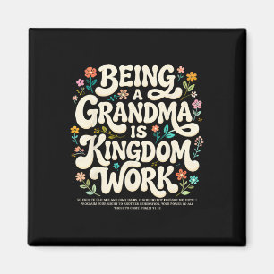 Oma zu sein ist Königsarbeit Psalm 7118 Retro C Magnet