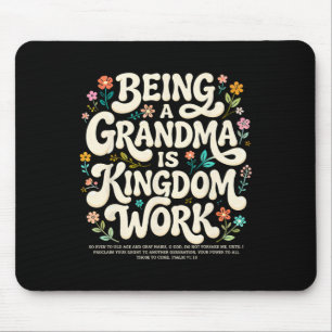Oma zu sein ist Königsarbeit Psalm 7118 Retro C Mousepad