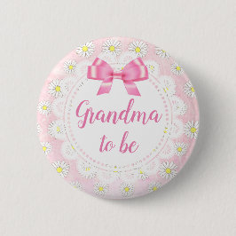 Oma zu sein Pink Daisies Baby Showknopf Button