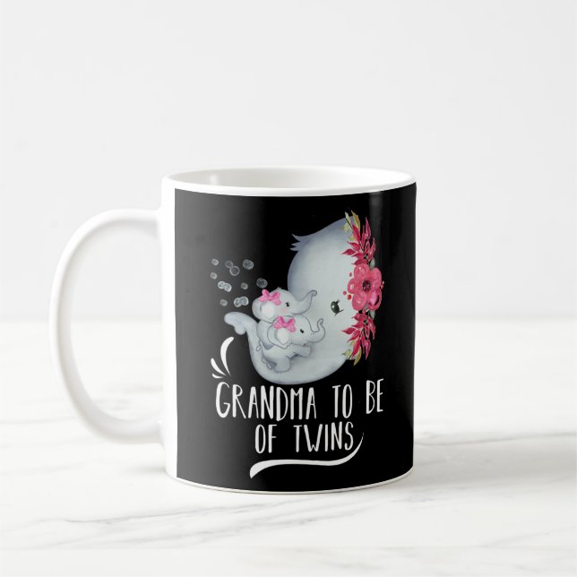 Oma zu sein von zwei Gewinnern zwei Baby Girls Ele Kaffeetasse (Links)