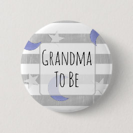 Oma zu Stars und Moon Baby Dusche Button