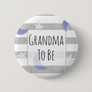 Oma zu Stars und Moon Baby Dusche Button